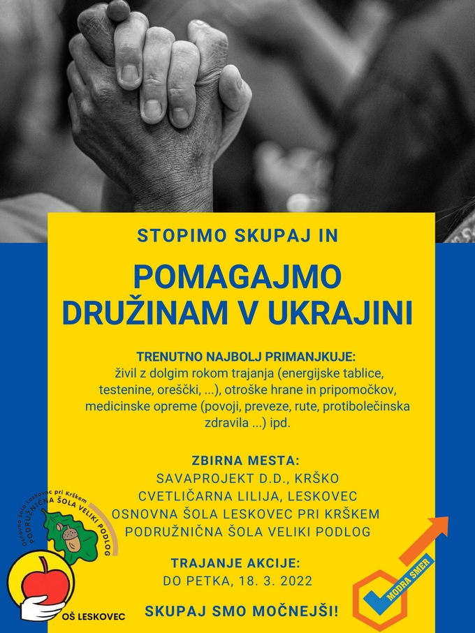Pomagajmo družinam v Ukrajini
